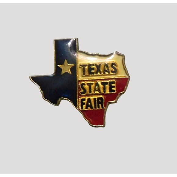 Texas State Fair Vintage Commemorative Enamel Pin Badge Lapel Ballcap - Picture 1 of 3